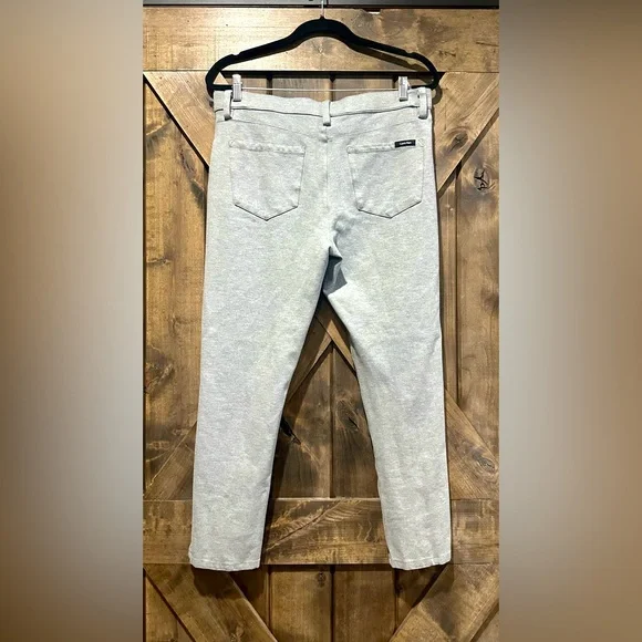 EUC Calvin Klein Light Gray Skinny Ankle Stretch Pants Sz L - Picture 2 of 16